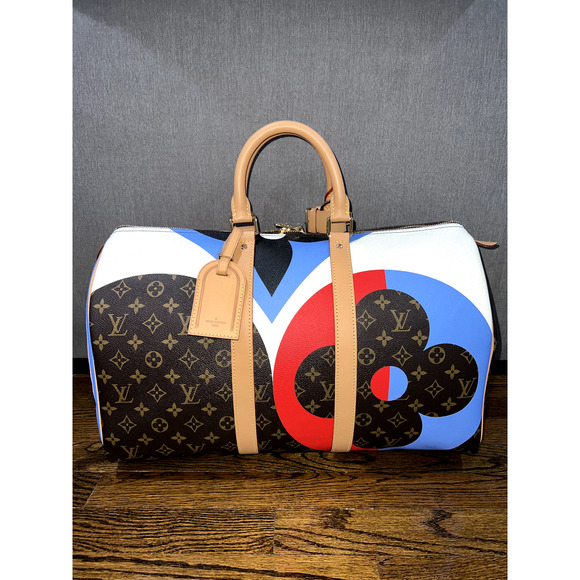 Louis Vuitton Keepall Bandouliere 45 Game On Monogram Brown Weeekend Travel Bag - Picture 1 of 12